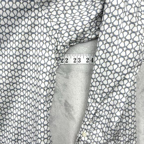 Eton Contemporary Fit Geometric Chain Print Shirt Men Size 40 15¾ Fine Cotton - Picture 8 of 12